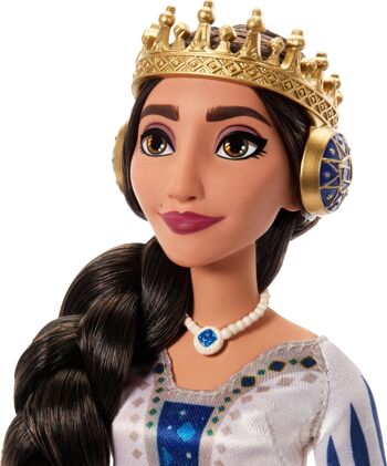 Mattel - Réf : HRC18 - Disney Wish - Asha et la bonne étoile -Coffret 2 Poupées Articulées Le Roi Magnifico Et La Reine Amaya Du Royaume De Rosas, Avec Tenues Amovibles Et Accessoires, A Partir De 3 Ans 2