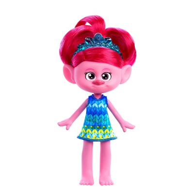 Mattel - Ref: HNF13 - Trolls 3, Poppy Doll With Flashy Hair and Accessories, Collectible, Children's Toy, From 3 Years