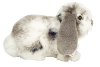 Bélier lapin gris et blanc tacheté 23 cm - peluche - peluche 2
