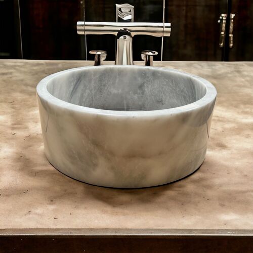 White Marble Bathroom Wash Basin