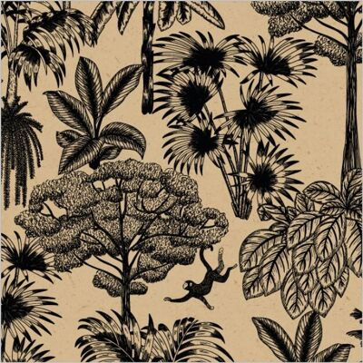 Cadeaupapier - Gras papier – jungle – 50cm x 100m