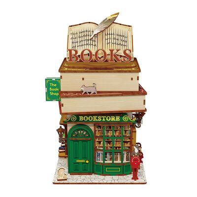 Tone-Cheer Cestino da scrivania puzzle in legno 3D fai-da-te, libreria Time, TQ187,15x14x24cm