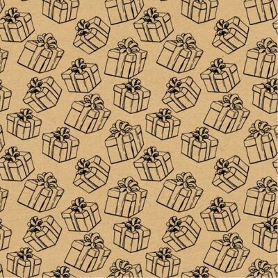 Gift wrapping paper - Kraft gift – 50cm x 150m