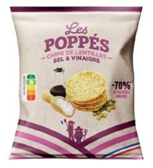 Chips de Lentilles - saveur Sel & Vinaigre - 20g