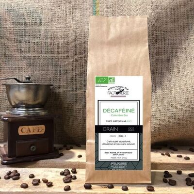 DECAFFEINA BIOLOGICA CON ACQUA DI CAFFÈ IN GRANI - 250g
