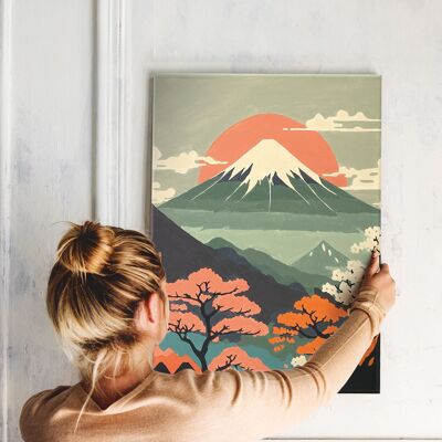 PEINTURE AU NUMERO MONT FUJI