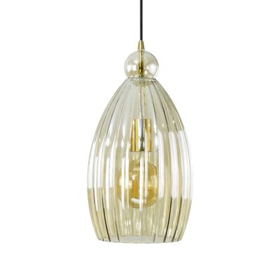 Genusi colored streaked glass pendant light