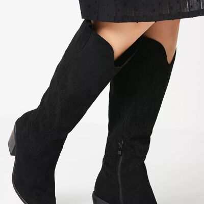 Women's Unlined Stitch Detail High Leg Western Boots