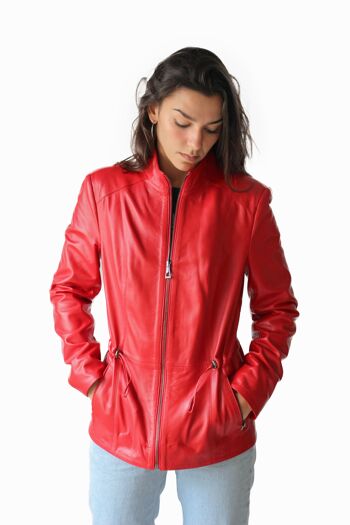 Zerimar Veste femme 100% cuir véritable 6