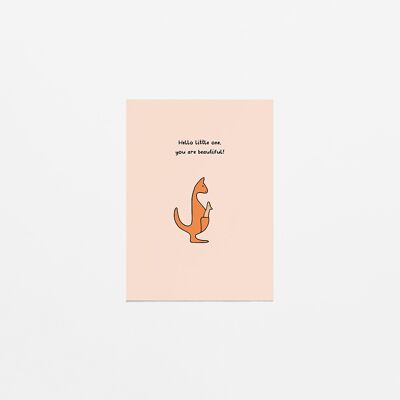 tarjeta de felicitación - pequeño canguro