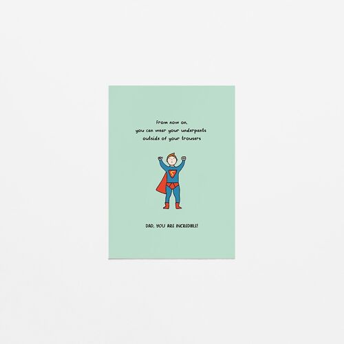 greeting card - superhero dad