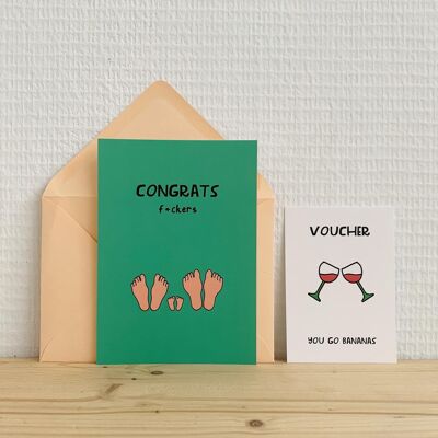 greeting card - Congrats F*ckers