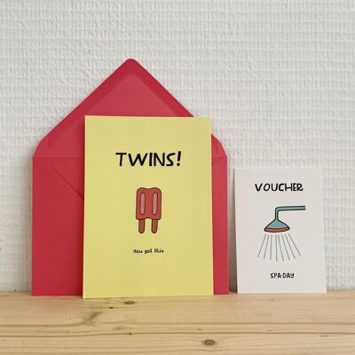 greeting card -Twins