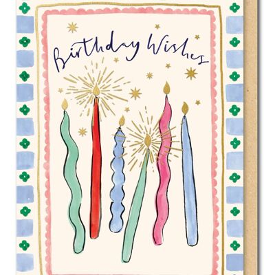 Tarjeta de velas de cumpleaños
