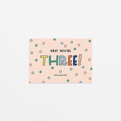 greeting card - Three years