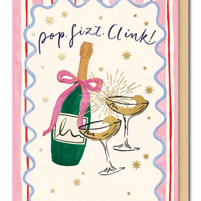 Champagner-Geburtstagskarte