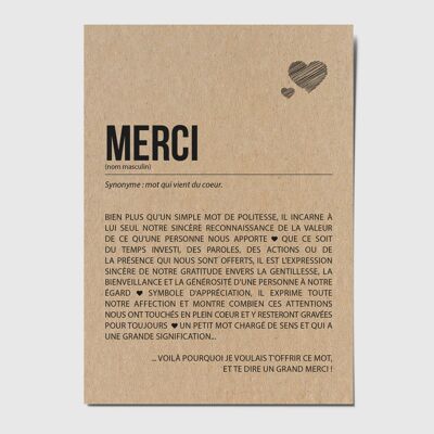 Carte définition "Merci"