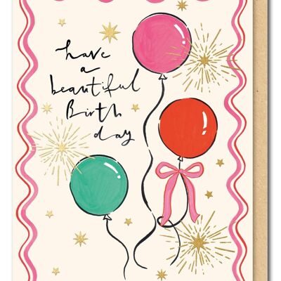 Geburtstagskarte mit Luftballons
