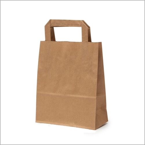 Kraft bag brown – budget – medium (22×30+10) box of 400 pieces