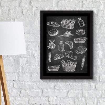Wall Frame Art Breads Poster Living Room Office Decor Home Decoration