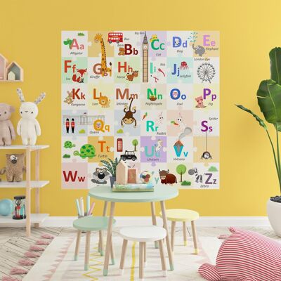 Walplus London AlphabSets Learning Puzzle Sticker Wall Sticker Mural Home Decor