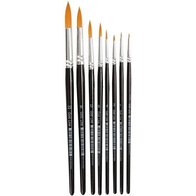 Round brushes - Gold Line Nylon - n° 1 to 22 - 8 pcs