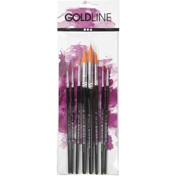 Pinceaux ronds - Gold Line Nylon - n° 1 à 22 - 8 pcs 2