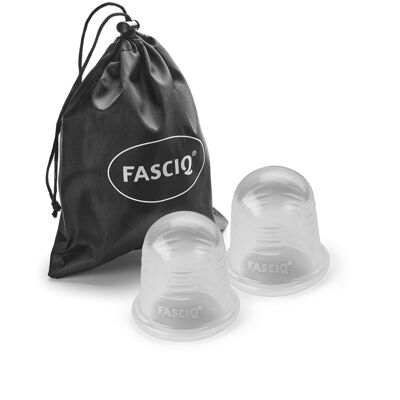 Juego de ventosas de silicona - 2 tazas pequeñas | tamaño S: Ø 5,5 cm x 5,5 cm | Aspiración excepcional | Adecuado para el tratamiento con ventosas en áreas corporales más pequeñas | Silicona de grado FDA