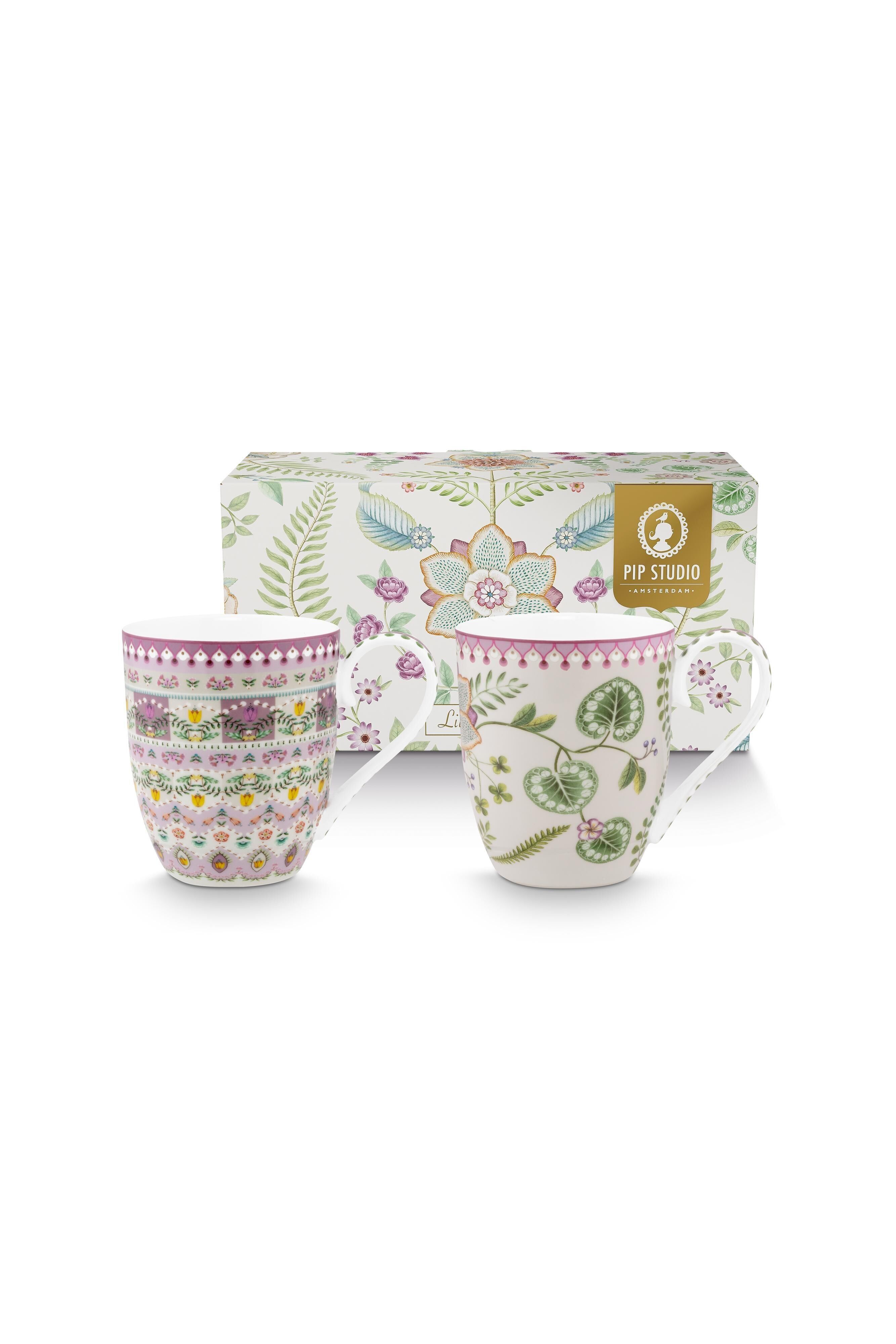 Coffret de 2 mugs XL Lily & Lotus - 450ml - PIP STUDIO