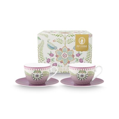 PIP - Caja de 2 pares de tazas de té Lily & Lotus - 280 ml