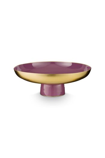 PIP - Plat creux Bas en métal sur pied Lilas - 12,5x35cm