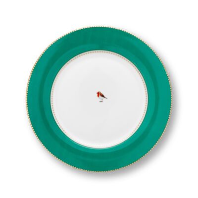 PIP - Assiette plate Love Birds Emeraude - 26,5cm