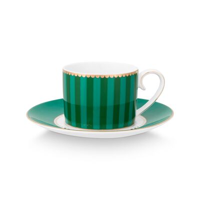 PIP - Coppia di tazze da caffè Love Birds Smeraldo/Verde - 125 ml