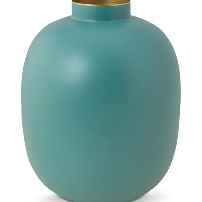 PIP - Matt Light Blue Metal Vase - 32cm