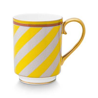 PIP - Taza grande Pip Chique Rayas Dorado-Amarillo - 350ml