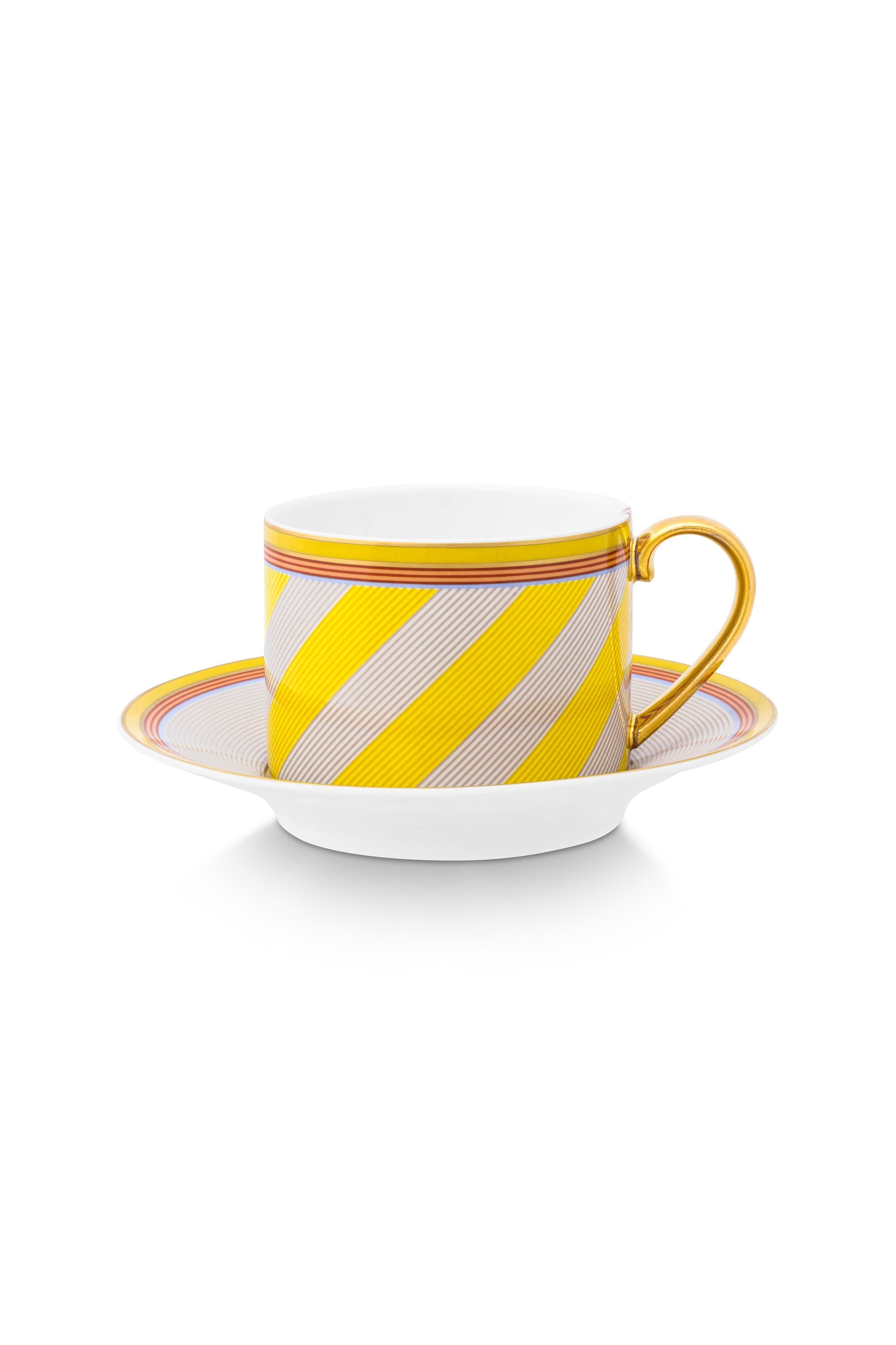 Paire tasse à thé PIP STUDIO Chique Jaune - 220ml - PIP STUDIO