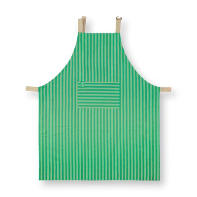 PIP - Green Striped Apron - 72x89.5cm