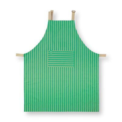 PIP - Tablier Rayé Vert - 72x89,5cm