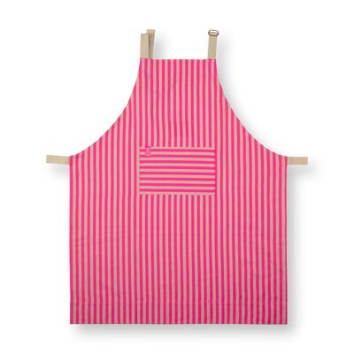 PIP - Pink Striped Apron - 72x89.5cm