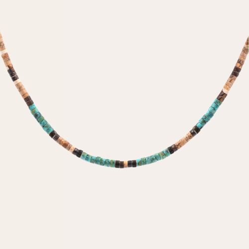 Collier Heishi Turquoise africaine