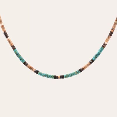 African Turquoise Heishi Necklace