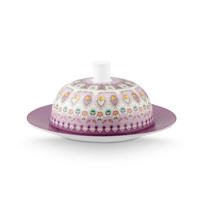 PIP - Lily & Lotus Moon Delight Multi round butter dish - 17x8cm