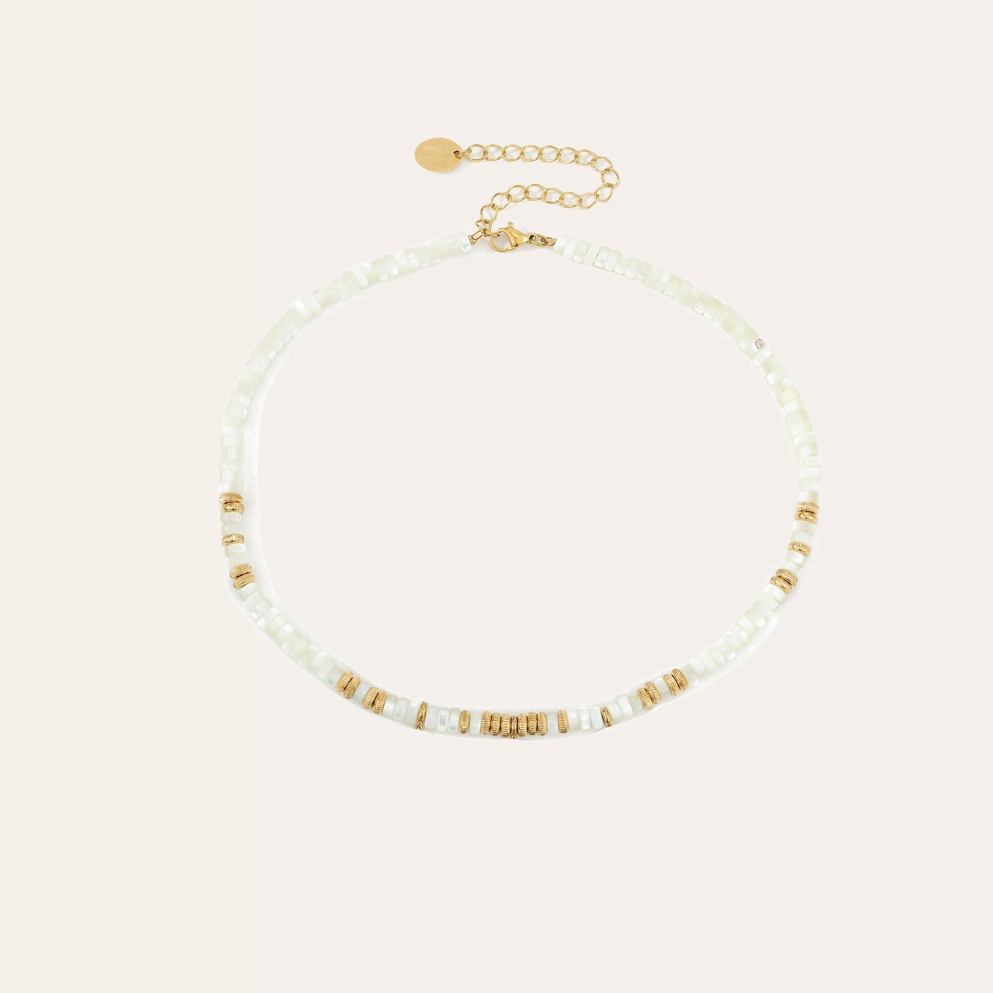 COLLANA IN ACCIAIO E PIETRA DI LUNA