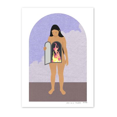 La ragazza di fuoco, versione 2 | Stampa fine art 13x18 cm | Edizione limitata firmata