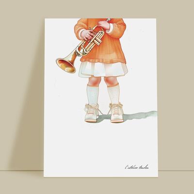 Baby girl's trumpet bedroom wall decoration - Passion theme