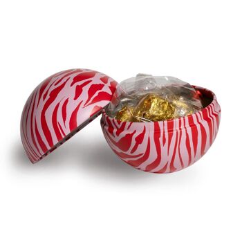 Boule de Noël en boîte rechargeable KNUT et JULIA DUO (Julkulor de style scandinave) avec truffes au chocolat végétaliennes 3