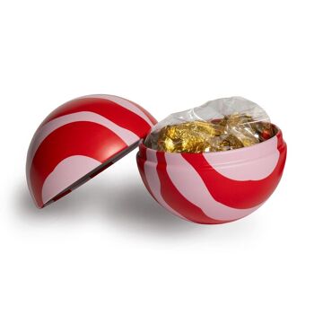 Boule de Noël en boîte rechargeable LUCIA et JULIA DUO (Julkulor de style scandinave) avec truffes au chocolat végétaliennes 3