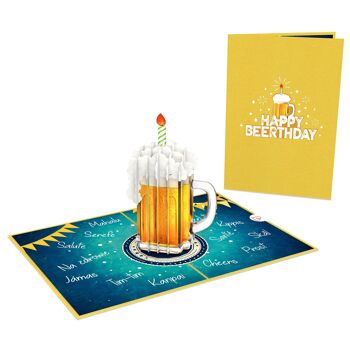 Carte pop-up Joyeux Beerthday 2