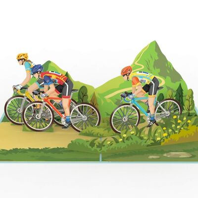 Road Cyclist Pop-Up Card