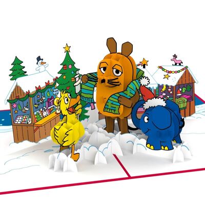 Die Maus® Weihnachtsmarkt Pop-Up Karte